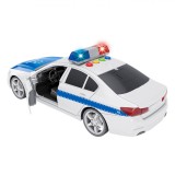 Masina de politie, Cu sunet si lumini, 1:16, Alb