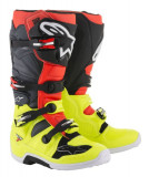 Cizme Piele Moto Alpinestars Tech 7 Mx Negru / Flourescent / Gri / Rosu / Galben Marimea 15 2012014/5301/15