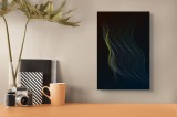 Tablou Canvas, "Fluxul curbelor luminoase elegante", Ondulare, Lumină, Ritm, Curbe, Abstracție, Flux, Eleganță, Dinamism, 26 x 39 cm, CMCLASS