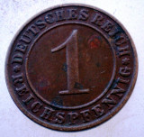7.625 GERMANIA WEIMAR 1 REICHSPFENNIG 1925 D RARA, Europa, Bronz