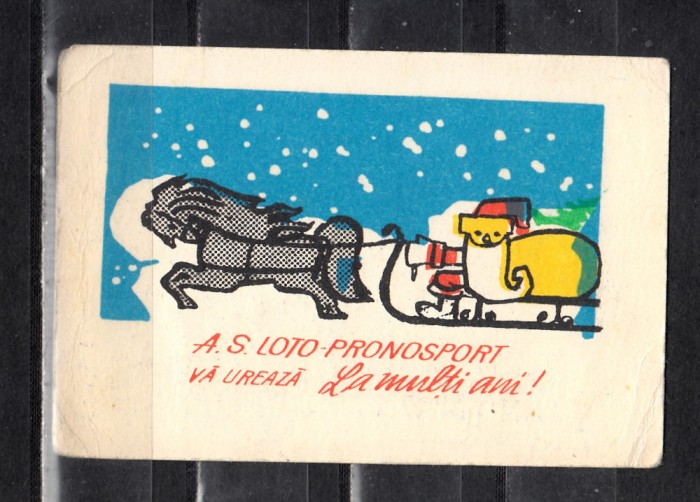 C9 11 - 1985 - Calendar de buzunar - reclama Loto pronosport