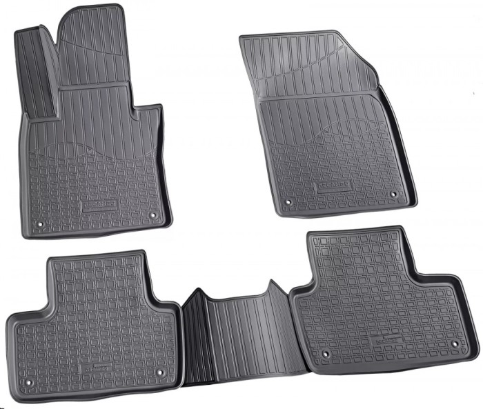 Set de 5 covorase cauciuc 3D stil tavita premium pentru VOLVO XC60 II din 2017