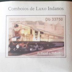 S.Tome e Principe 2011 , transport, locomotiva, tren, bloc MNH