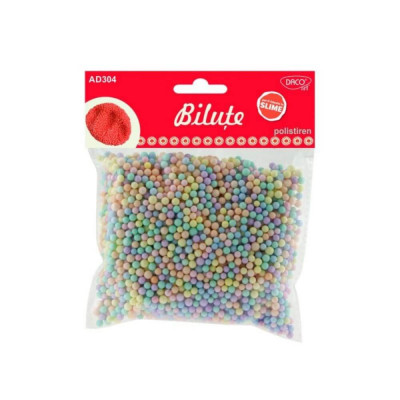 Bilute Polistiren DACO, Multicolor, 2-6 mm,15 g, Accesorii Craft, Accesorii Creatie, Bilute pentru Slime, Bilute Polistiren pentru Slime, Bilute de Po foto