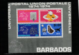 Barbados 1974-UPU,Centenar 1874-1974,colita dantelata,MNH,Mi.Bl.5, Posta, Nestampilat