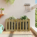 vidaXL Pat &icirc;nălțat grădină design gard 100x50x50 cm lemn impregnat pin