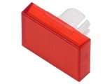 Lentilă buton 16mm roșie plastic EAO 51