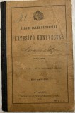 Carnet de note scolar istoric (1909-1913) Lipova / Radna (jud Arad) &ndash; Perioada Austro-Ungară /Csom&oacute;s M&aacute;ty&aacute;s din Lippa / stampile multiple semnaturi