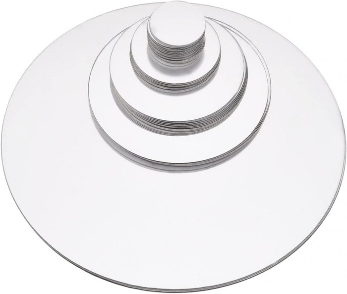 Set 31 oglinzi decorative rotunde, acrilice, argintii, MaffStuff