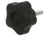 Buton de reglare negru &Oslash;40mm Filet M6 20mm