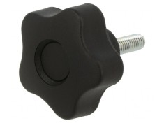 Buton de reglare negru &Oslash;40mm Filet M6 20mm