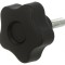 Buton de reglare negru &Oslash;40mm Filet M6 20mm