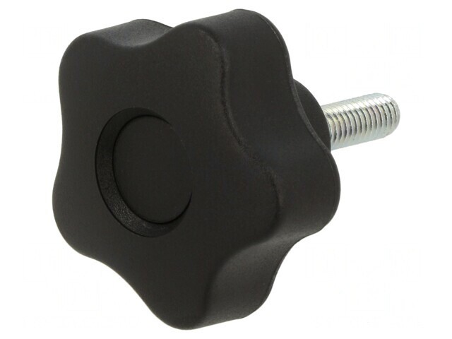 Buton de reglare negru &Oslash;40mm Filet M6 20mm