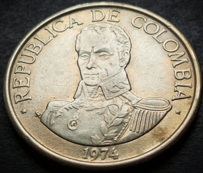 Moneda 1 PESO - COLUMBIA, anul 1974 * cod 4447 B foto
