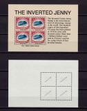 Cumpara ieftin ✅(V22)U.S.A. 1918 celebrul &quot;The Inverted Jenny&quot; ,bloc 4 gumat , repro. 1992