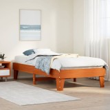 VidaXL Cadru pat fără saltea, maro ceruit, 75x190 cm, lemn masiv pin