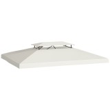 Outsunny Acoperiș de &Icirc;nlocuire 4x3 m pentru Pergolă Acoperiș de Rezervă pentru Pavilion cu 2 Nivele Respirabil cu 8 Orificii de Drenaj pentru Exterior
