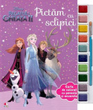 Disney. Regatul de gheață 2. Pictăm cu sclipici. Carte de colorat cu pensula și acuarele - Paperback - Disney - Litera mică