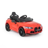 Masinuta Electrica Copii Leziter BMW M4 Rosu 12V cu Telecomanda Parentala, Dublu Motor, Lumini LED