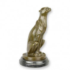 Ghepard- statueta din bronz pe un soclu din marmura BJ-2