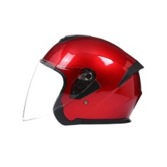 Casca moto/scuter unisex, cu vizor, marime universala 56-62cm, rosie, FIXATO