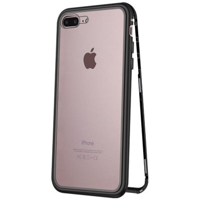 Husa Magnetic Case 360&amp;deg; pentru iPhone 7 Plus, Negru foto