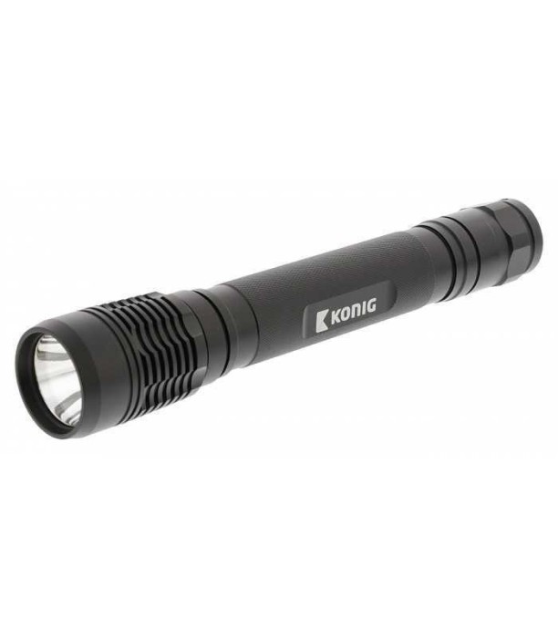 Lanterna cu carcasa din aluminiu neagra LED 10W Baterie tip C R14