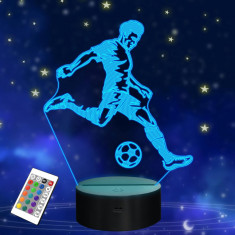 Lumină de noapte cer, Lampă de iluzie optică 3D pentru fan de fotbal, Idea Birth