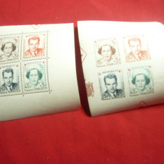 2 Blocuri Crucea Rosie Monaco 1949 ,4+4 valori ,dantelat ,nedantelat