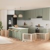 VidaXL Poartă de c&acirc;ini pliabilă cu ușă, 12 panouri, 960 cm, lemn plop 3155668
