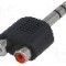 Adaptor RCA soclu x2, stereo