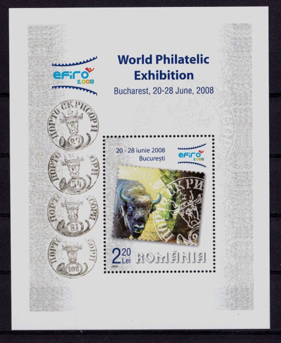 RO 2006 &quot; EFIRO 2008&quot;, LP 1736 - colita 386 , MNH