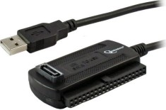 CABLU USB GEMBIRD adaptor, USB 2.0 (T) la IDE (M) ori S-ATA (M), 30cm, adaptor USB la unitati 2.5&amp;quot;/3.5&amp;quot;, negru, &amp;quot;AUSI01&amp;quot; (timbru v