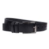 Curea batal barbati, eleganta pentru costum, din piele naturala, Negru, Latime 3.2cm, lungime pana la 170cm - CK86N, ALPE LEATHER