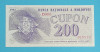 Moldova 200 Cupon 1992 UNC serie: D.0013 468533