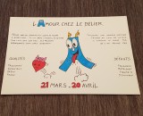 Carte Poștală Umoristică Vintage &ndash; Zodia Berbecului, Ilustrație Denis Tr&eacute;mault