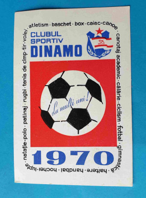 Clubul sportiv DINAMO Bucuresti calendar anul 1970 foto