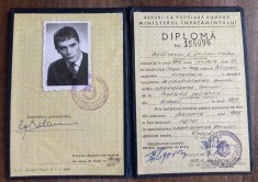 QW13 1 22 - 1966 - Diploma absolvire - Institutul politehnic Brasov - industralizarea lemnului