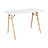 Cumpara ieftin Birou Vojens, alb și natural 120x60x75 cm