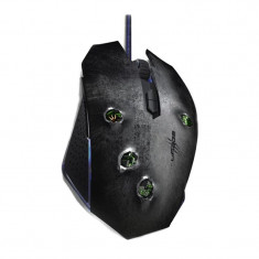 Mouse gaming Bullet uRage, 3000 dpi, USB, iluminare LED, 6 butoane, Negru foto