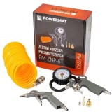 Kit pentru compresor, pistol suflat, umflat, 6 piese, accesorii, Powermat