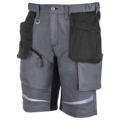 PANTALON LUCRU SLIM-FIT SCURT / GRI - L foto