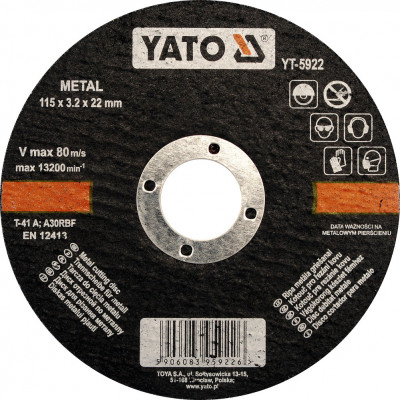 YATO disc pentru debitat metale 125X1.2X22 mm foto