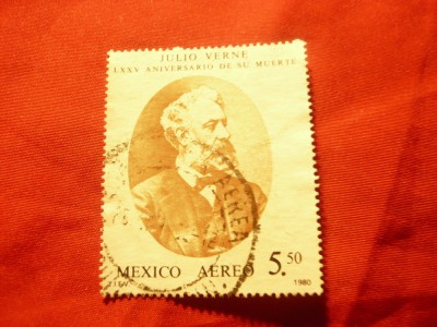 Serie Mexic 1980 - Jules Verne ,1 val. stampilata foto