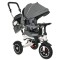 Tricicleta 3in1 105x52x94 cm, sezut rotativ 360&deg;, roti fara aer, copertina reglabila, gri