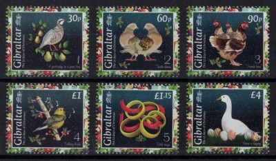 GIBRALTAR 2022 - Pasari /serie completa MNH (Michel 21&amp;euro;) foto