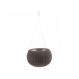 Ghiveci rotund Cozy S, maro, suspendabil, 3.2 L, Keter