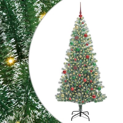 vidaXL Pom de Crăciun artificial cu zăpadă imitată și lumină LED 3396823 foto