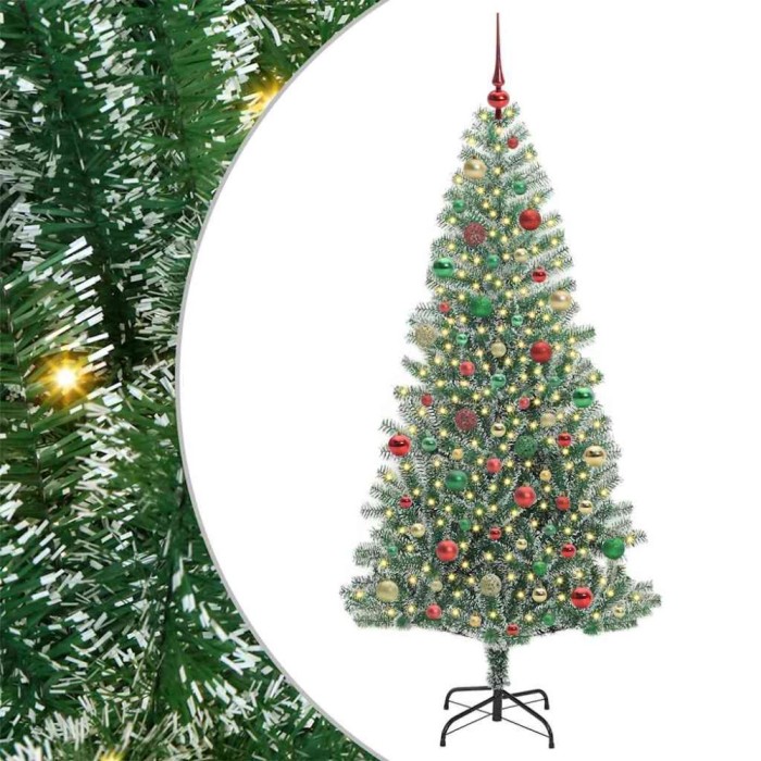 vidaXL Pom de Crăciun artificial cu zăpadă imitată și lumină LED 3396823