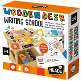 Cumpara ieftin Headu - Birou din lemn cu diverse activitati educative de a scrie si desena 3-6
